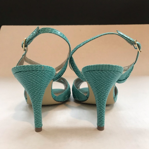 Turquoise Nina open toe heels - Picture 5 of 6